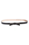 Kate Spade New York Bow Belt In Black/gold