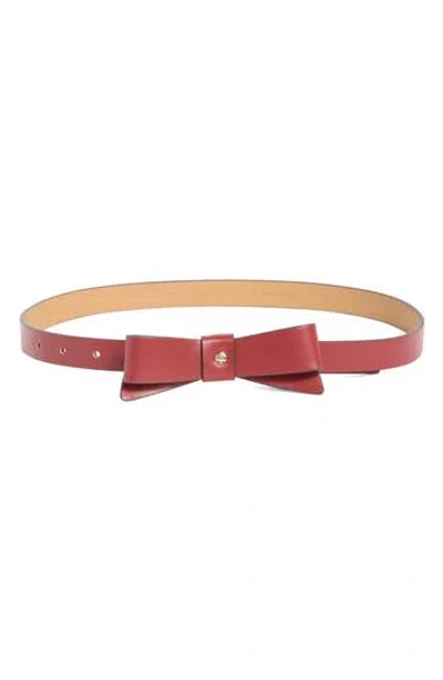 Kate Spade New York Bow Belt With Spade In Brown