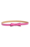 Kate Spade New York Bow Belt With Spade In Marker Pink