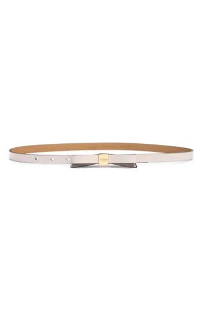 Kate Spade New York Bow Logo Plate Belt In Gray
