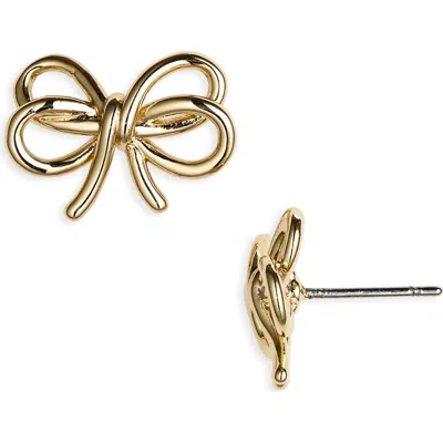 Kate Spade New York Bow Meets Girl Stud Earrings In Gold