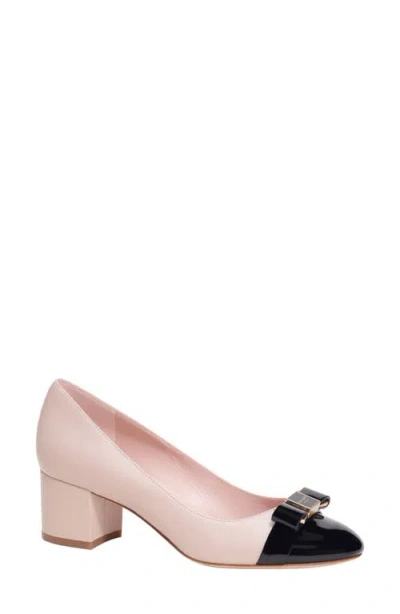 Kate Spade New York Bowdie Cap Toe Pump In Black/pale Vellum