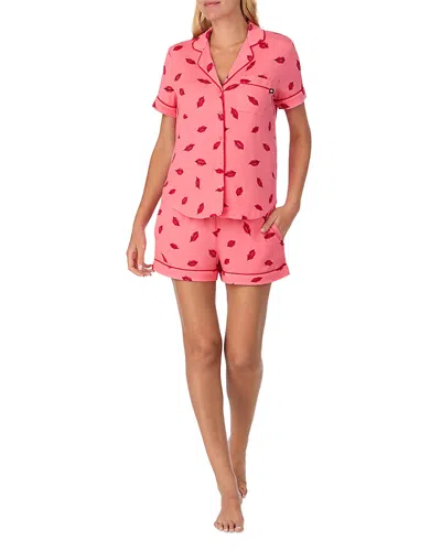 Kate Spade New York Boxer Shorts Pajama Set In Pink