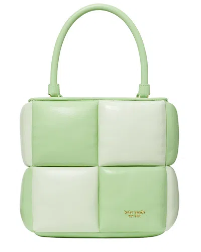 Kate Spade New York Boxxy Colorblocked Leather Tote In Green