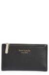 Kate Spade New York Bradley Pebbled Leather Wallet In Black
