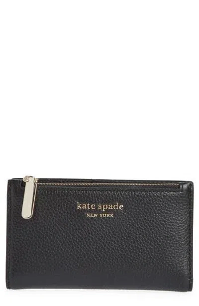 Kate Spade New York Bradley Pebbled Leather Wallet In Black