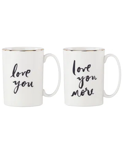 Kate Spade Bridal Party Love You Mugs, Set Of 2 In White