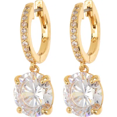Kate Spade New York Bright Ideas Drop Earrings In Clear/gold