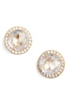 Kate Spade New York Bright Ideas Pavé Halo Cz Stud Earrings In White