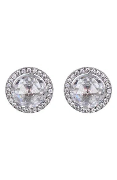 Kate Spade New York Bright Ideas Pavé Halo Cz Stud Earrings In Clear/silver