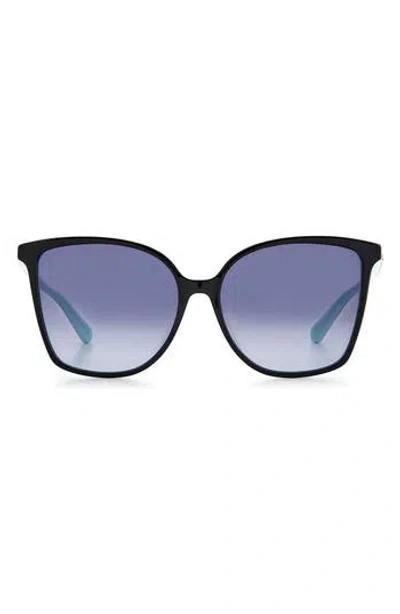 Kate Spade New York Brigitte 58mm Gradient Cat Eye Sunglasses In Black