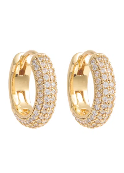 Kate Spade New York Brilliant Statements Crystal-embellished Hoop Earrings In Gold