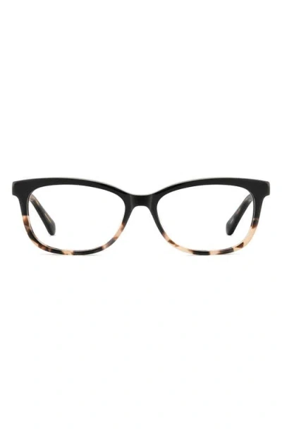 Kate Spade New York Bronwen 52mm Rectangular Optical Glasses In Black