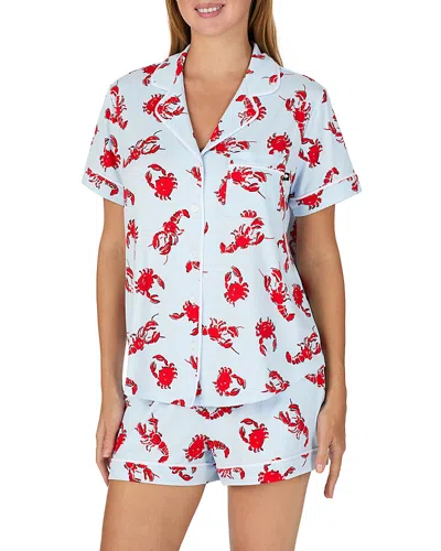 Kate Spade New York Brushed Jersey Short Sleeve Boxer Pajama Set In Multi