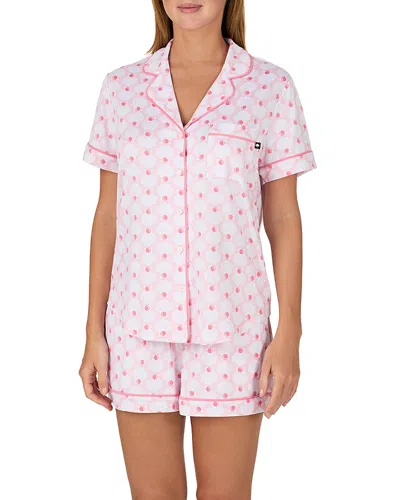 Kate Spade New York Brushed Jersey Short Sleeve Boxer Pajama Set In Pink