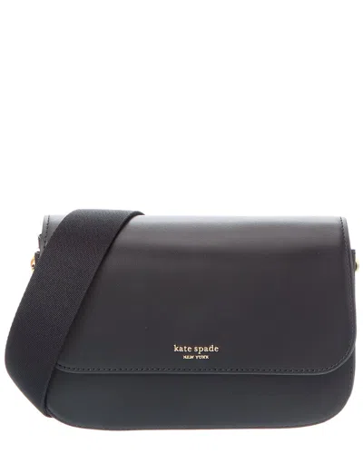 Kate Spade New York Buddie Medium Shoulder Leather Crossbody In Black