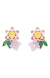 Kate Spade New York Bursting Blooms Cluster Stud Earrings In Pink Multi