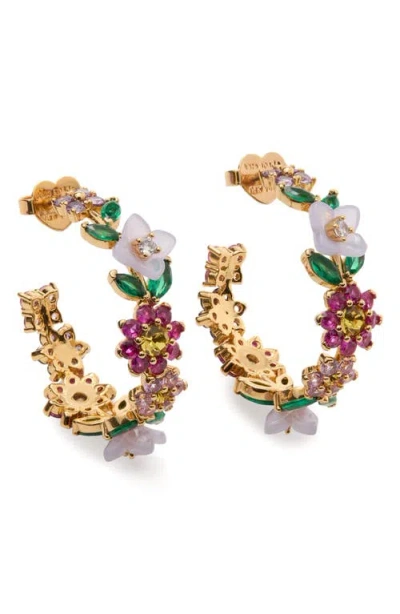 Kate Spade New York Bursting Blooms Hoop Earrings In Multi