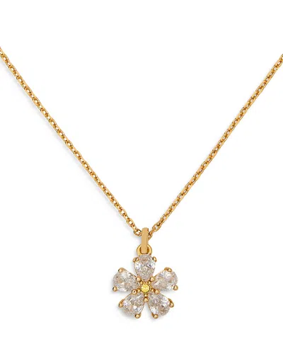 Kate Spade New York Bursting Blooms Pendant Necklace, 16 In Gold