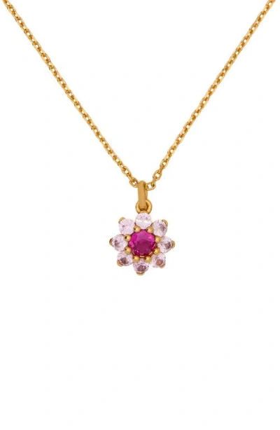 Kate Spade Bursting Blooms Pendant In Pink/gold