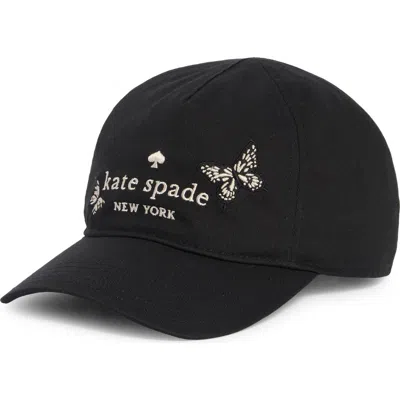 Kate Spade New York Butterfly Sky Baseball Cap In Black