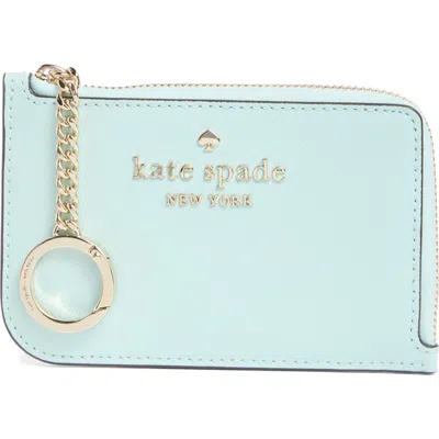 Kate Spade New York Cameron Medium L-zip Card Holder In Blue Glow