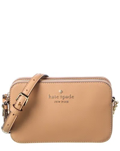 Kate Spade New York Cameron Saffiano Leather Double Zip Small Crossbody In Brown