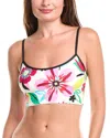 Kate Spade New York Cami Crop Bikini Top In White