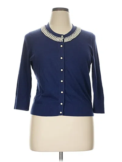 Pre-owned Kate Spade New York Cardigan Sweater In Blue