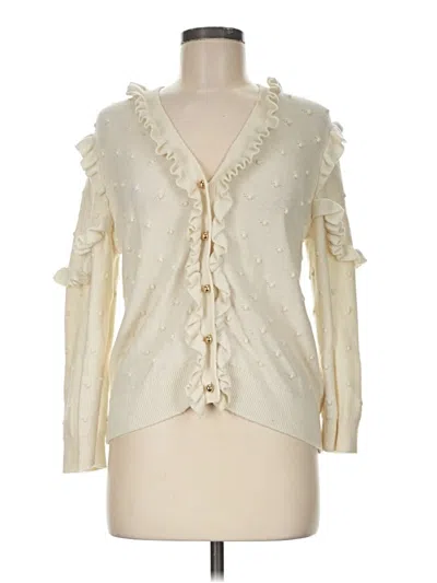 Pre-owned Kate Spade New York Cardigan Sweater In Ivory