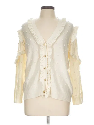 Pre-owned Kate Spade New York Cardigan Sweater In Ivory