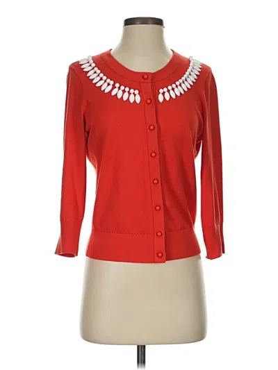 Pre-owned Kate Spade New York Cardigan Sweater In Red
