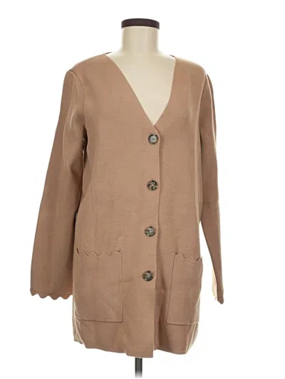 Pre-owned Kate Spade New York Cardigan Sweater In Tan