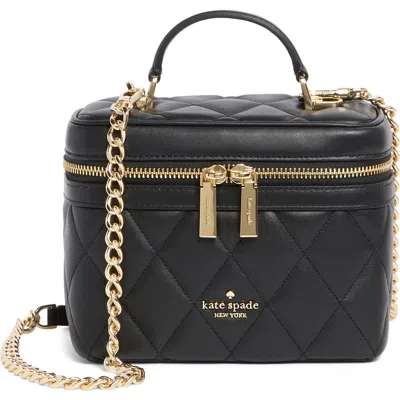 Kate Spade New York Carey Quilted Leather Crossbody Trunk In Black