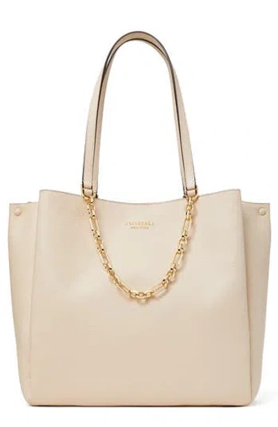 Kate Spade New York Carlyle Large Pebbled Leather Tote In Milk Glass
