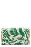Kate Spade New York Carlyle Print Leather Wallet On A Chain In Watercress Multi