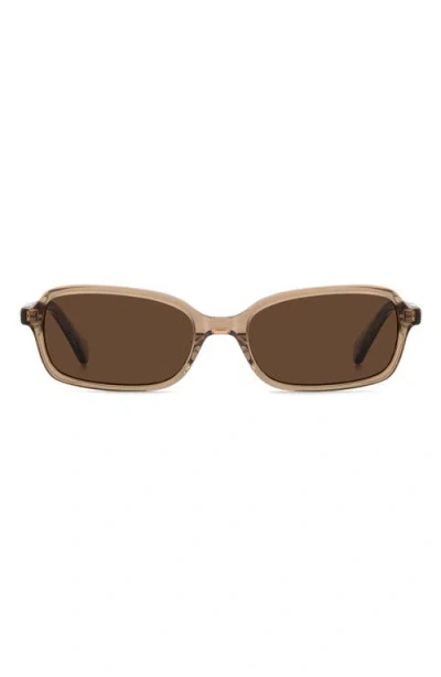 Kate Spade New York Carolina 53mm Rectangle Sunglasses In Brown/brown