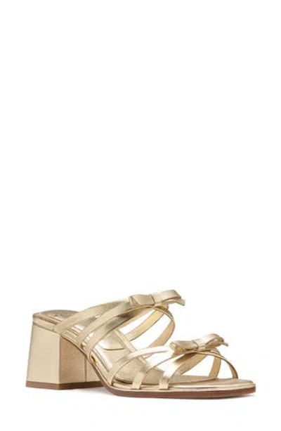 Kate Spade New York Carolina Metallic Block Heel Sandal In Gold