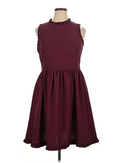 Pre-owned Kate Spade New York Casual Dress In Burgundy