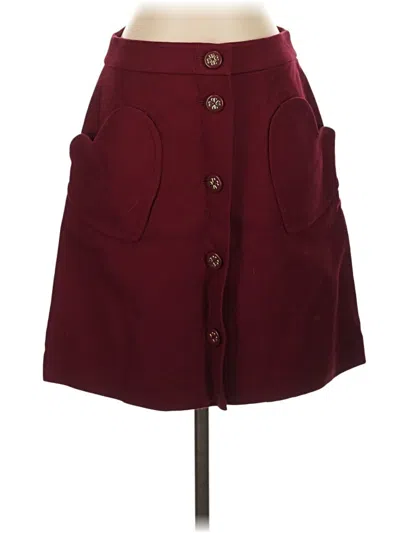 Pre-owned Kate Spade New York Casual Skirt In Burgundy