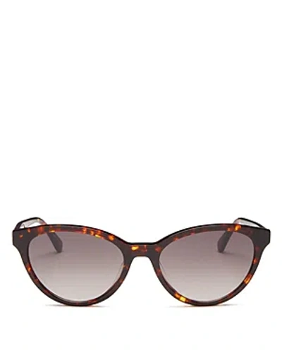 Kate Spade New York Cat Eye Sunglasses, 55mm In Havana/brown Gradient