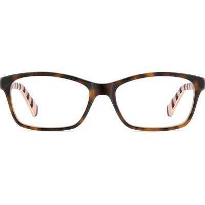 Kate Spade New York Catrina 51mm Rectangular Optical Glasses In Brown
