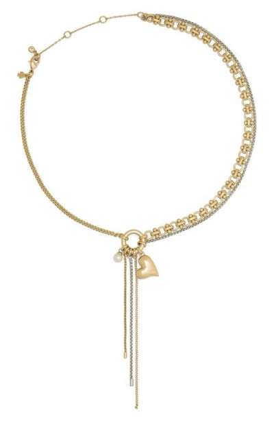 Kate Spade New York Chain Reaction Asymmetric Necklace In Gold