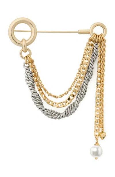 Kate Spade New York Chain Reaction Chain Brooch In Black