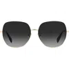 Kate Spade New York Charli 59mm Gradient Square Sunglasses In Black