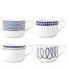 Kate Spade New York Charlotte Street Mugs, Set Of 4 In White