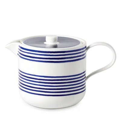Kate Spade Charlotte St. Tea Pot In White/blue