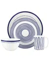 Kate Spade New York Charlotte Street East 4-piece Place Setting In Blue