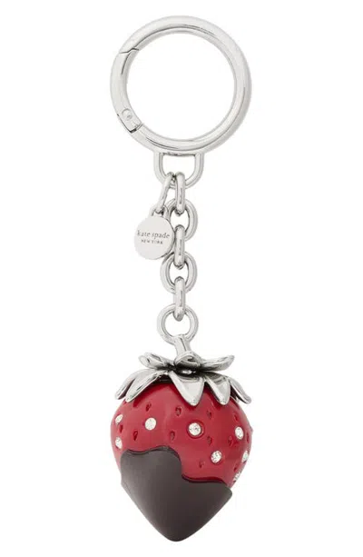 Kate Spade New York Charmed Chocolate Strawberry Bag Charm In Red