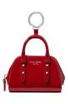 Kate Spade New York Charmed Patent Leather Nano Key Chain In Red